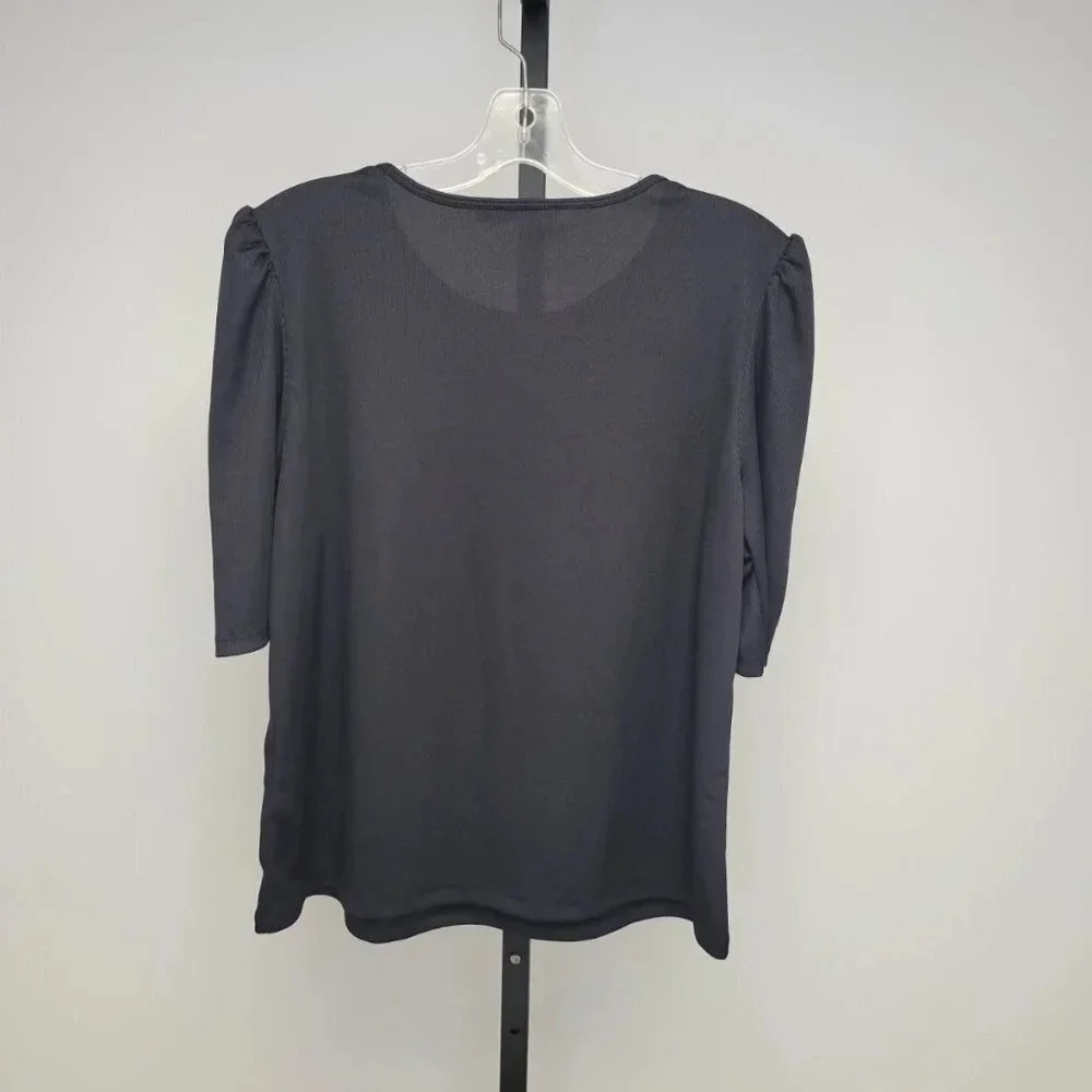 RICKI'S Ribbed Puff Sleeve  Top - Picture 4 of 5